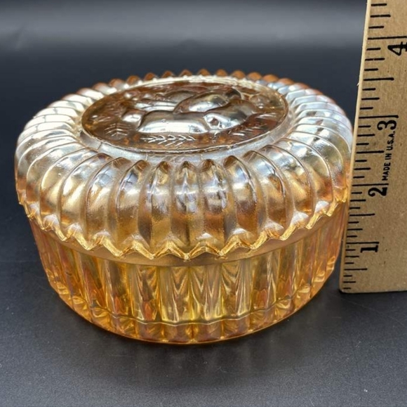 Vintage Jeanette Marigold Rose Lidded Dish - Picture 6 of 11
